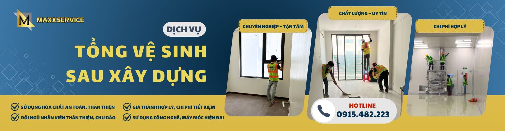banner tổng vệ sinh sau xây dựng